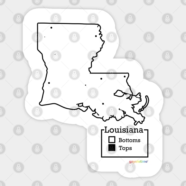 Louisiana Bottoms / Tops Map Sticker by GayOleTime